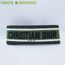 【未使用品】DIOR ディオール ショルダーストラップ エンブロイダリ― グリーン 黒 ブラック ゴールド金具 バッグ用 レディース メンズ【中古】