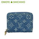 Louis Vuitton ルイヴィトン ジッピー コインパース コインケース 小銭入れ ミニ ウォレット モノグラム デニム ブルーデニム ジーンズ生地 M8...