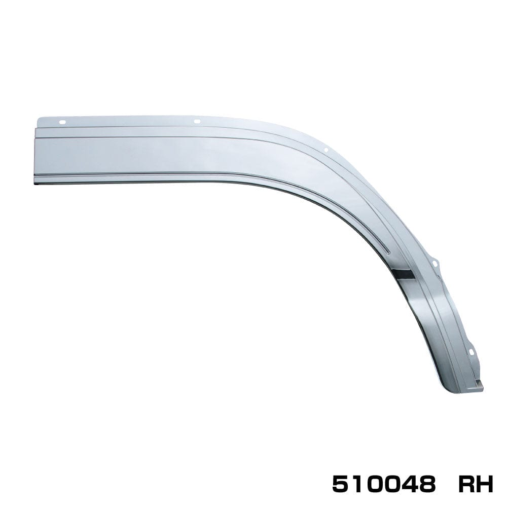 07エルフ標準ローキャブ車、PMエルフ及びNEWエルフ用ドアフェンダードアパネル下部に付くライナーをメッキ化。よりシャープに変身。07エルフ標準ローキャブ車、PMエルフ及びNEWエルフ用ドアフェンダー。ドアパネル下部に付くライナーをメッキ化...