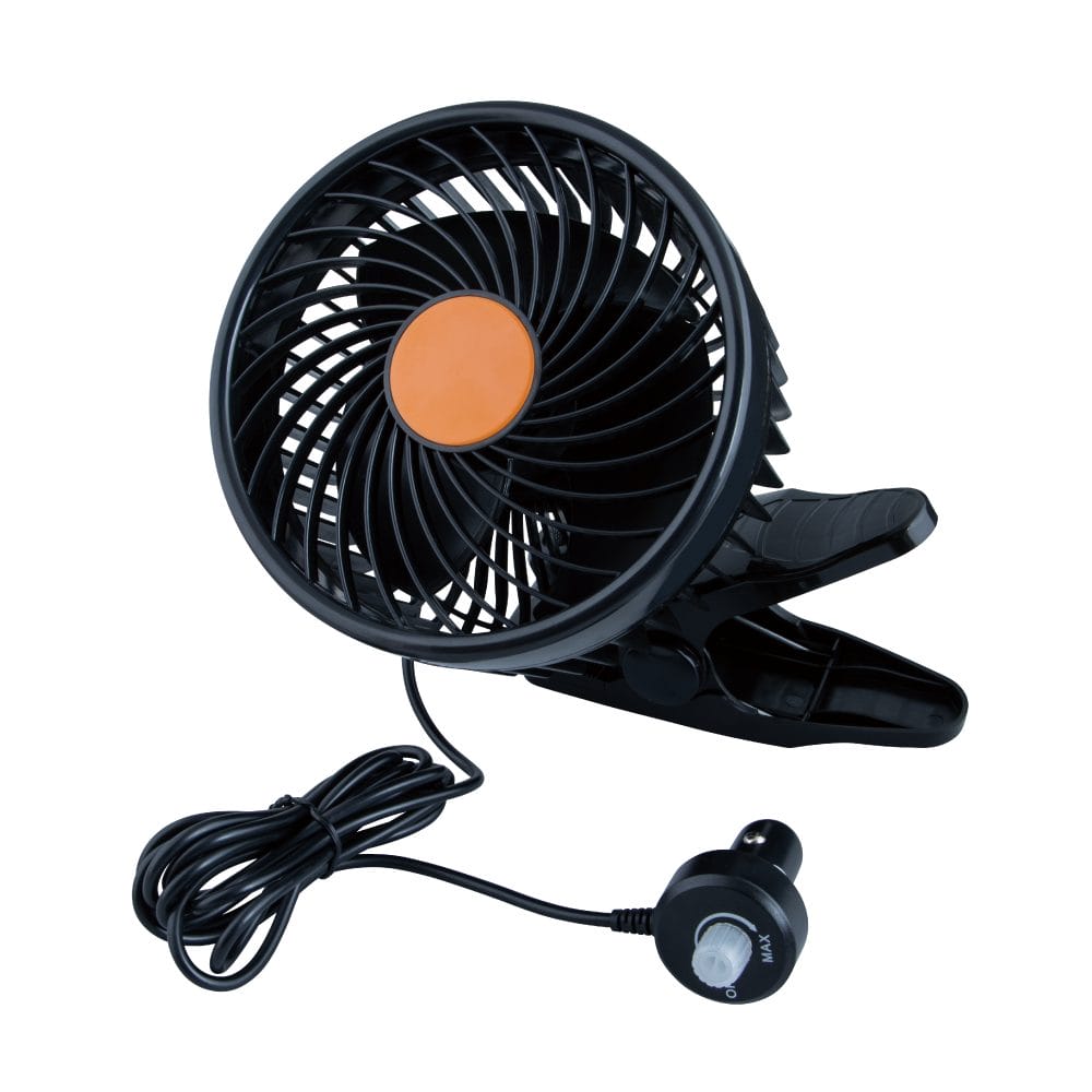 メーカー直送 ジェットイノウエ ルームファン(扇風機)静音タイプ/5インチ 12/24V共用 クリップ固定式 590344 ※代引・返品不可