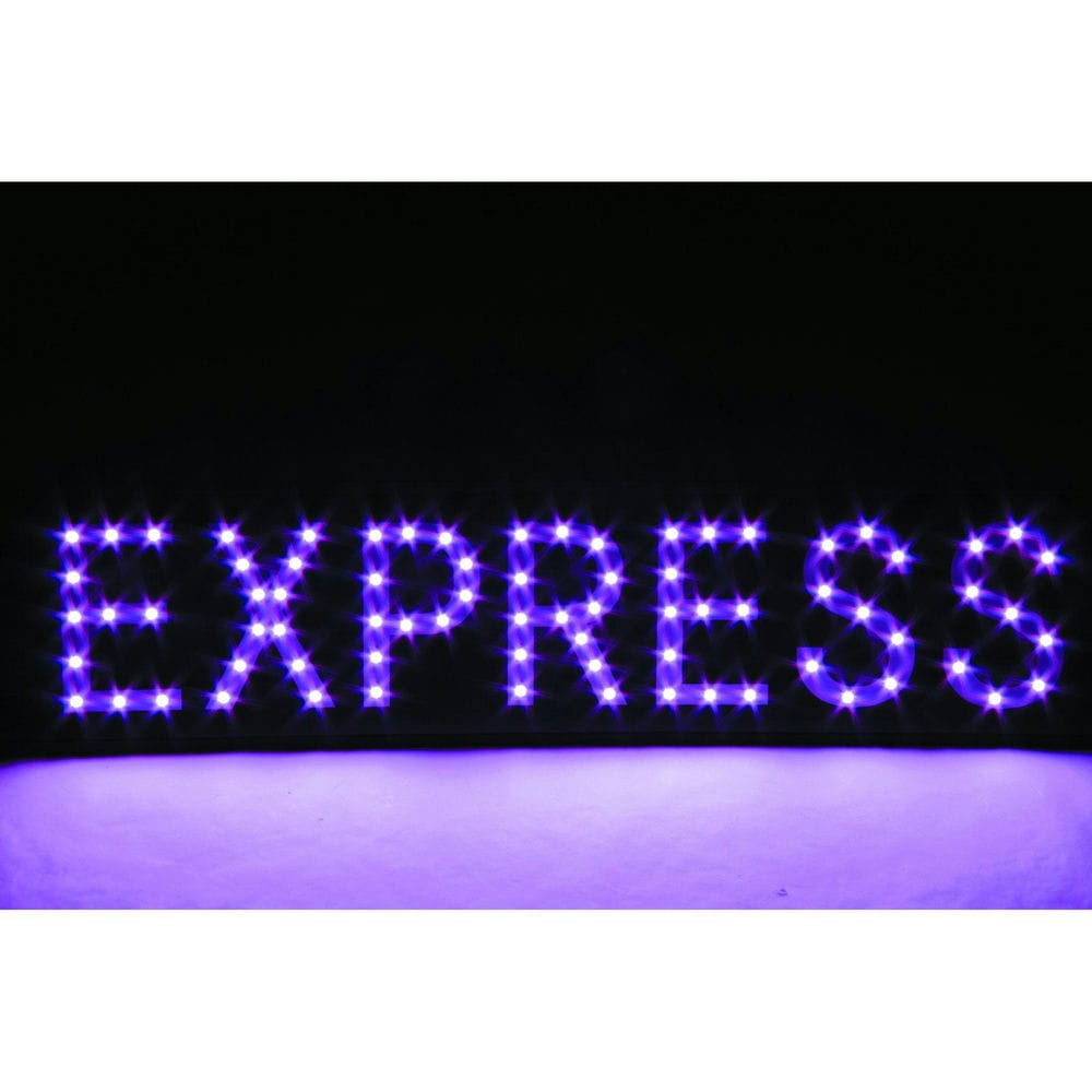 LEDプレートシリーズに「EXPRESS」文字登場!!シガー電源で簡単装着!煌くLEDで飾ってみてはいかかですか?●LED色 ピンク ●用途 電装パーツ ●色 ブラック ●規格 DC24V 180mA ●サイズ(mm) 405×83 ※室内用です。防水機能はついておりません。 【送料】 送料：1回のご注文につき600円（税別）の送料をご請求いたします。 ※沖縄・離島は別途見積もりとなります。 ※ご注意 こちらの商品は取寄せ対応品です。 ご注文〜納品まで日数がかかる場合がございます。 ご注文後、メーカー欠品等による出荷できない場合がございます。 速やかにご連絡させていただきますので、あらかじめご了承くださいませ。