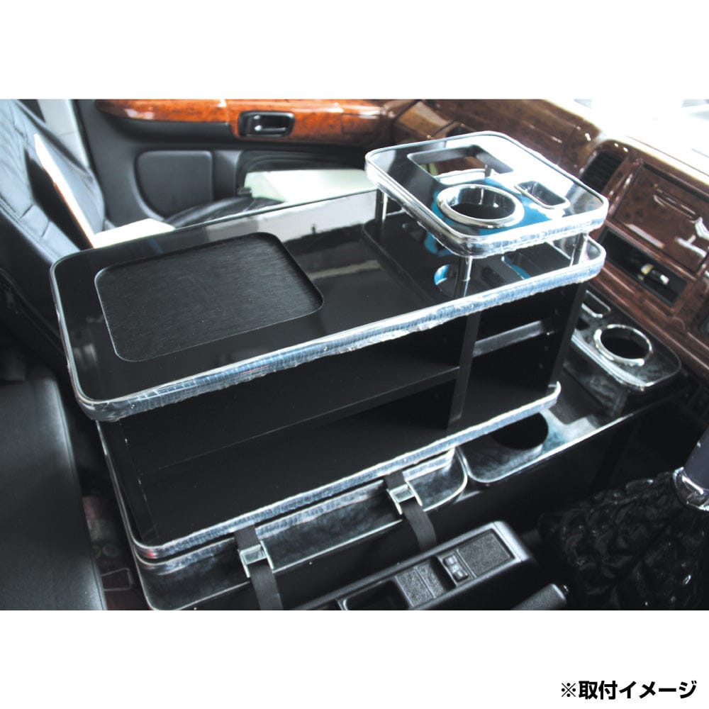 メーカー直送 ジェットイノウエ コンソールボックス 黒木目調 592852 ※代引・返品不可