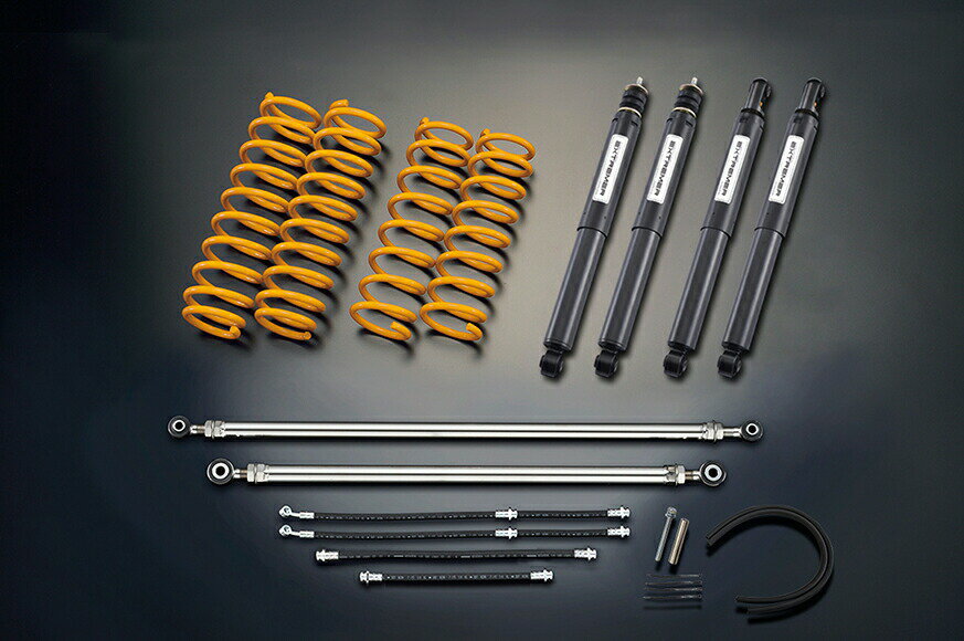 メーカー直送 モーターファーム 【JC74 リフトアップ サスペンションキット】ジムニー ノマド JC74 30mm アップ【SS 30mm EX BK セット】Motor Farm