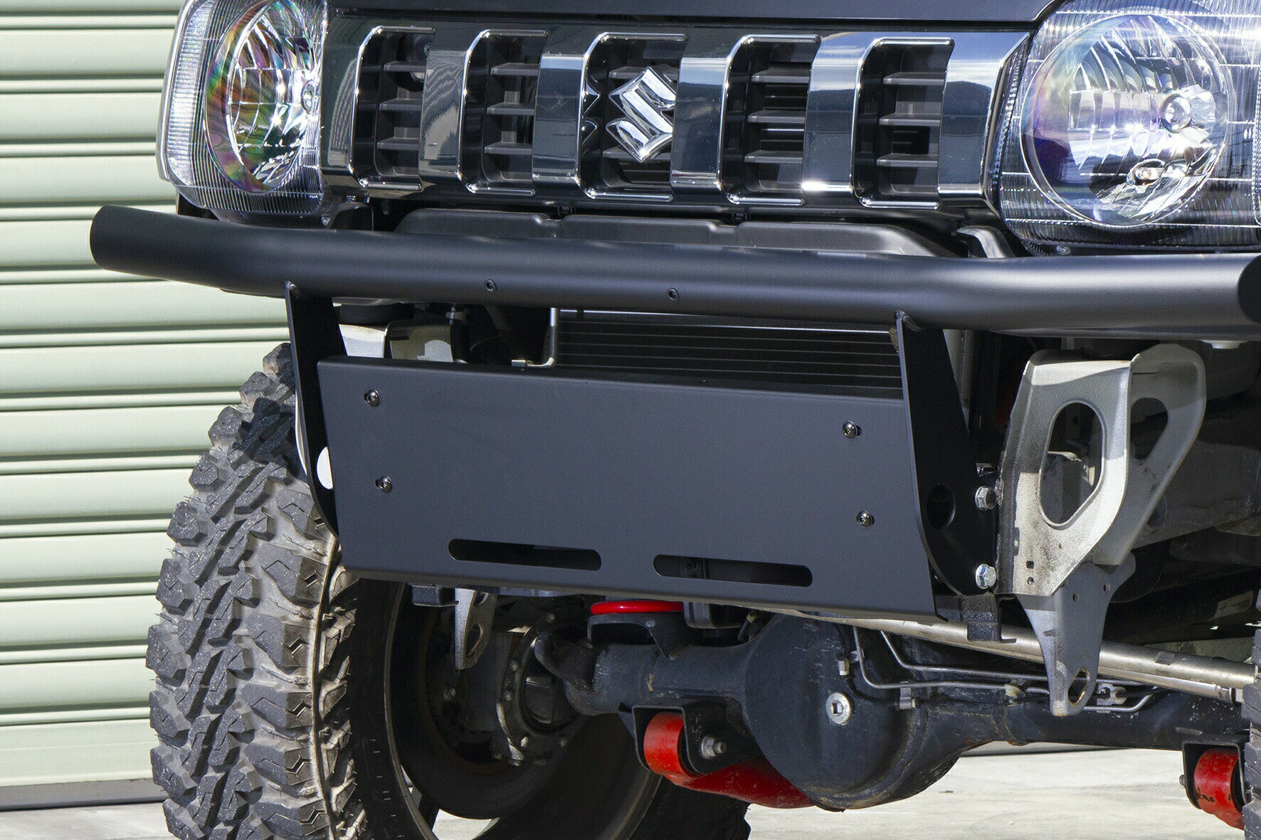メーカー直送 モーターファーム JB23 フロントスキッドプレート （Bタイプ）ハイテン鋼ブラック ※代引不可 返品不可
