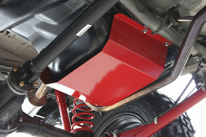 メーカー直送 モーターファーム ジムニータンクガード　JB系　ハイテン鋼2ミリ厚　ブラック　or レッド塗装 ※代引不可・返品不可
