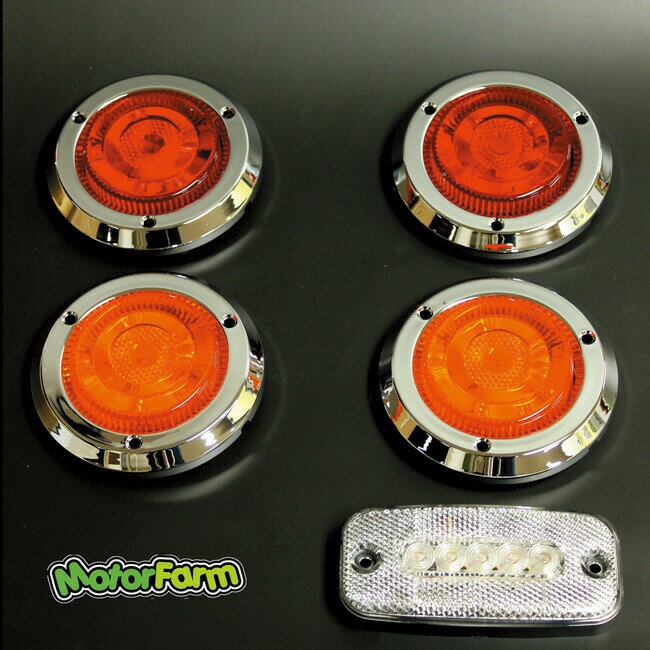 メーカー直送 モーターファーム ジムニーに汎用 LEDテールキット メッキベゼル［S］＋ハイフラ防止リレー3P ※代引不可・返品不可