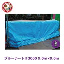 メーカー直送・2枚セット/ブルーシート♯3000 9.0m×9.0m