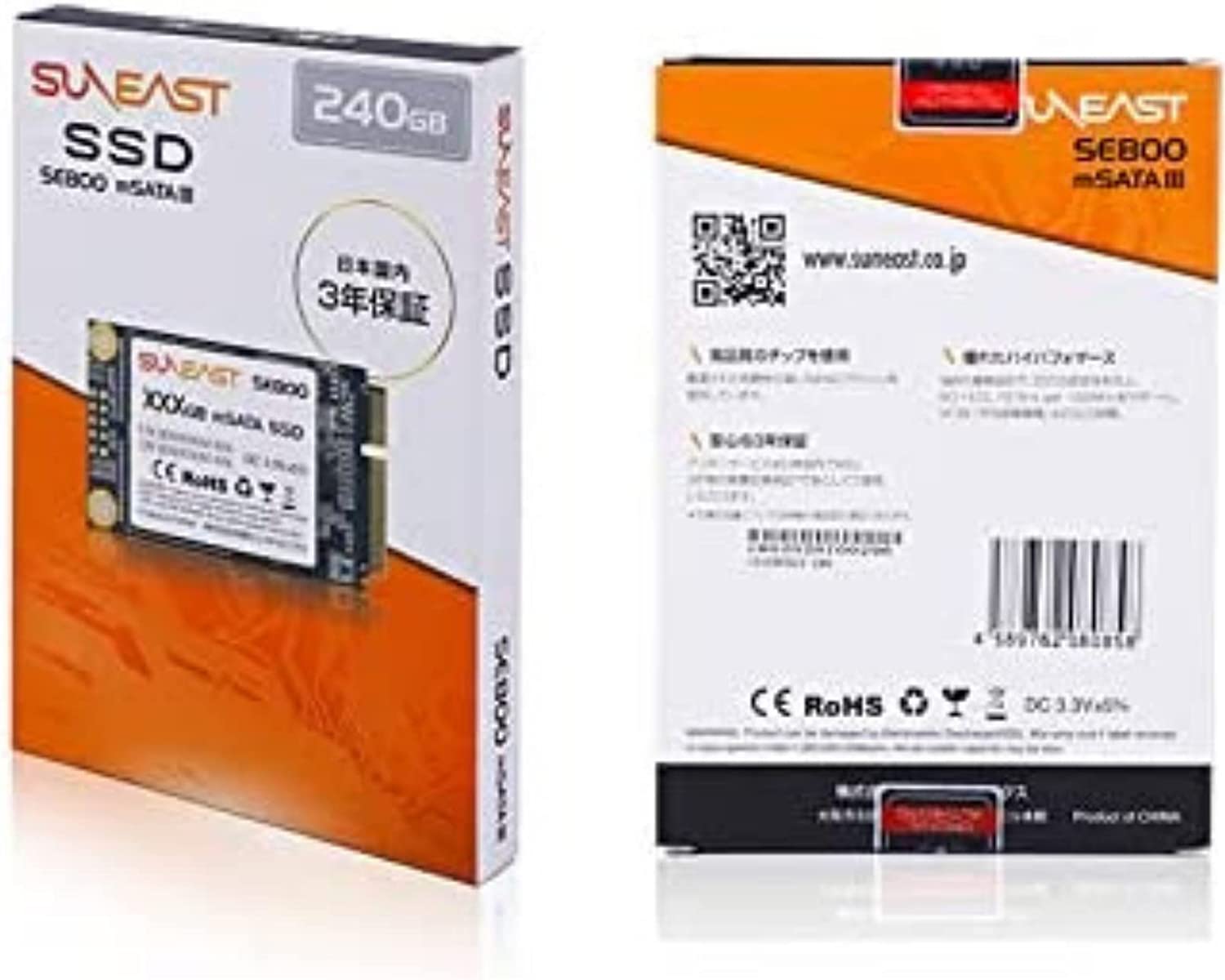 SUNEAST 󥤡 SSD ¢SSD mSATA 3.0 6Gb/s TLC 3ǯݾ (256GB)