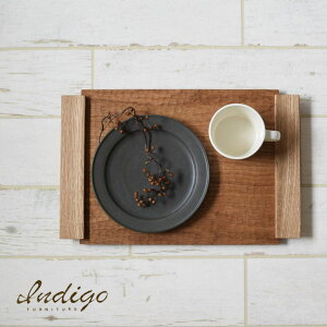 hold tray 持ち手つきトレー【Mサイズ】　はちのすindigo furniture　木製　トレイ　トレー　お盆　彫り　tray インディゴ　国産　木のトレー　おしゃれ　シンプル