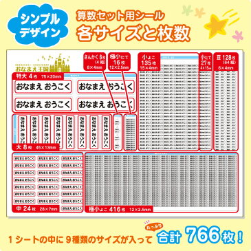 小学校の入学準備に最適! お名前シール+算数セット用+アイロンシール 【お名前シール3点セット】 シンプルデザイン 名前シール/ネームシール/おなまえシール/お名前/シール/算数セット/算数シール/さんすう/極小/小さい/おはじき/アイロン/無地/