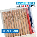 鉛筆 名入れ 赤&赤青セット【ワンポイント柄】【2B/B/HB】【12本入り】 記念品 卒園 卒園記念品 入学祝 えんぴつ 名入れ鉛筆 名入れえんぴつ 名前入り...
