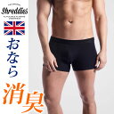 【シュレディーズ 】メンズヒップステアパンツ／男性用おなら消臭パンツ／ブラック／Shreddies 活性炭 おならフィルター イギリス製 消..