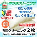 ★初回限定500円OFF【年内保管付】布団クリーニング 2枚 羽毛布団 シングル・ダブルサイズ　ふっくら仕上げ　温水丸洗い【送料無料】(北..