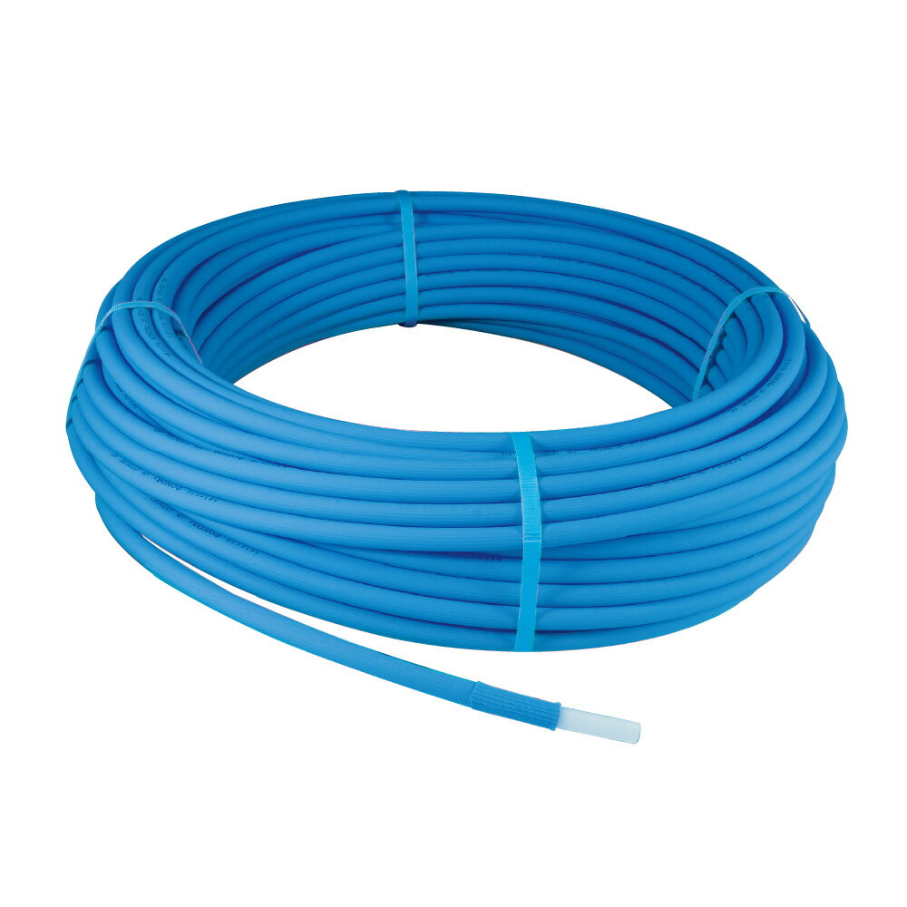 オンダ製作所　PEX13C-EB-50　カポリパイプWエラストマー被覆（ブルー）付　13A　50m巻