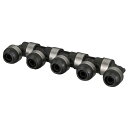 オンダ製作所 WH1-EE05 回転ヘッダー IN側13A(PEX・PB)×1口 OUT側13A(PEX・PB)×4口 ダブルロックジョイント