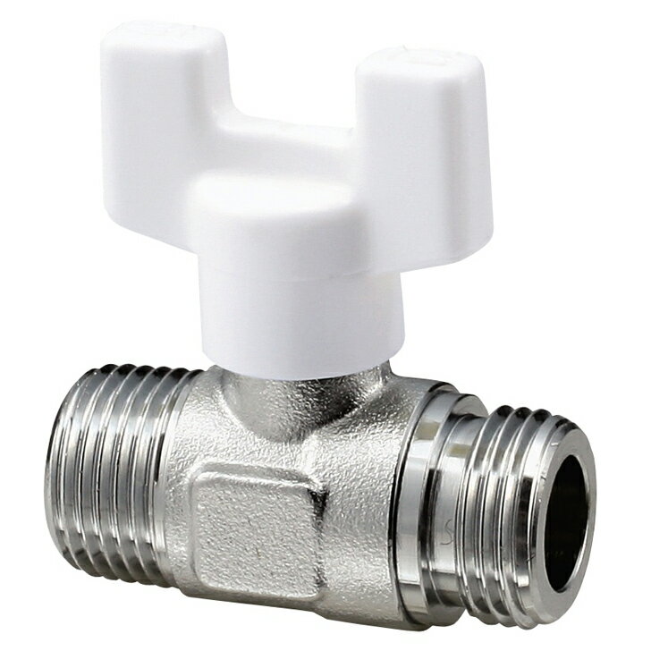 オンダ製作所　AU1-13M　ボールバルブ　R1/2×G1/2　ユーボール　メッキ付