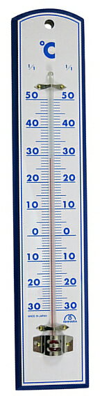 Rakuten - 【アウトレット】30cm木製温度計（白/青）