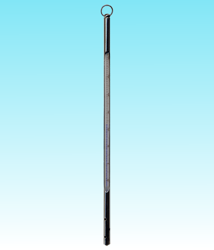 棒状温度計 サーモ220　青60℃真鍮ケース入り