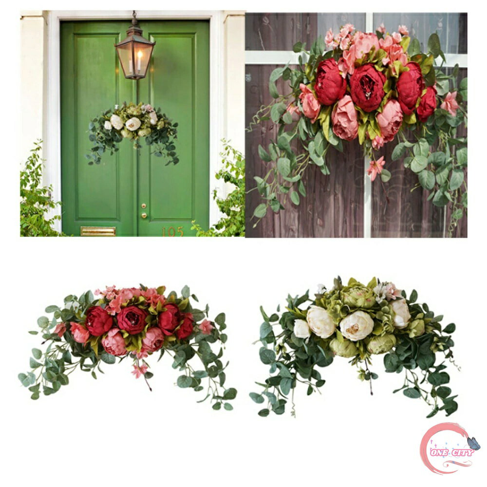 リース 玄関 春 送料無料 まぐさ 花輪 造花 人工花輪 壁掛け ドア飾り 玄関飾り 部屋飾り 写真装飾 ウォールグリーン ハンドメイドリース 結婚式 店舗 庭園 飾り 引っ越し 新築祝い おしゃれ