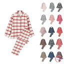 【送料無料】パジャマ 上下セット コットン100% 起毛 ネル 秋冬 ルームウェア 16色 レディース 長袖 前開き 衿付き 長ズボン 部屋着 カップル ナイト...