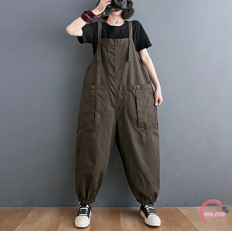 サロペットワンピース レディース Vネック 春夏 大人可愛い おしゃれ ロング丈 体型カバー ゆったり オーバーオール デニムorリネン素材 マタニティ リラックス感満載 着回し抜群