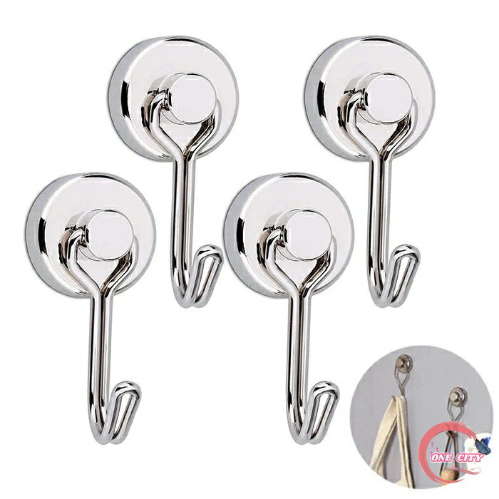 マグネットフック 4個/8個セット 超強力 マグネット フック 磁石付き 強力 垂直耐荷重15kg 耐久性 キッ..