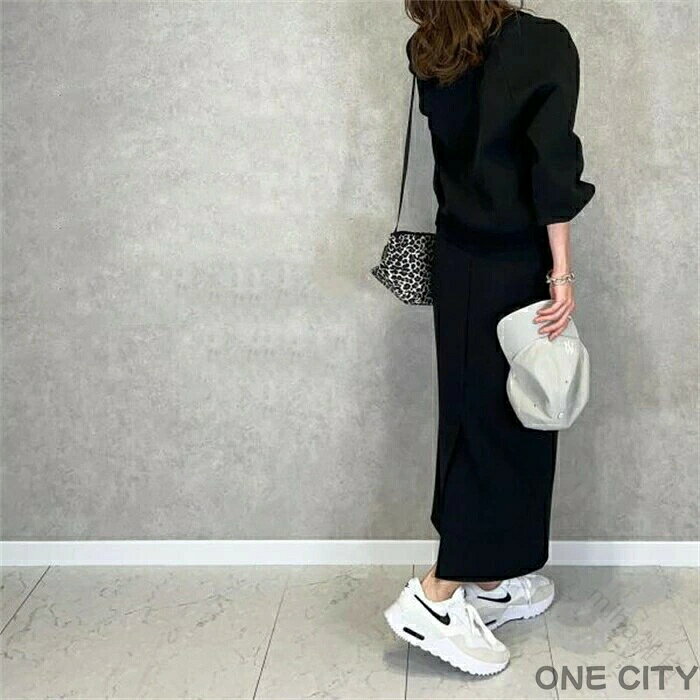 春風に舞うおしゃれスカートセット 着丈125cmのロングラインで脚長効果 トレンドのスタジャンと組み合わせた大人可愛いコーディネート オフィスカジュアルからデートまで着回し可能な上品デザイン one-city-10032725 ONE CITY サンプル画像3
