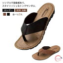 サンダル メンズ PUレザー レザーサンダル ビーチサンダル 靴 シューズ デッキシューズ スリッポン トングサンダル 革 合皮 無地 ストラップ 防滑 柔軟 ...
