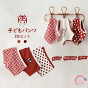 【送料無料】柔らか 綿 かわいい チェック ドット インナー 下着 可愛い 子供用 3枚セット 子どもパンツ 女児 ガール ベビー キッズ 女の子