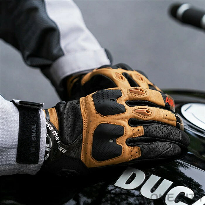 バイクグローブ オートバイグローブ 羊革 レザー 革 本革 メッシュ 通気 防風 タッチパネル対応 自転車 バイク 手袋 手ぶくろ スマホ対応 プロテクター 滑り止め 通気 ツーリング 春 夏 秋 メンズ 男性 登山 散歩 釣り スキー T1X