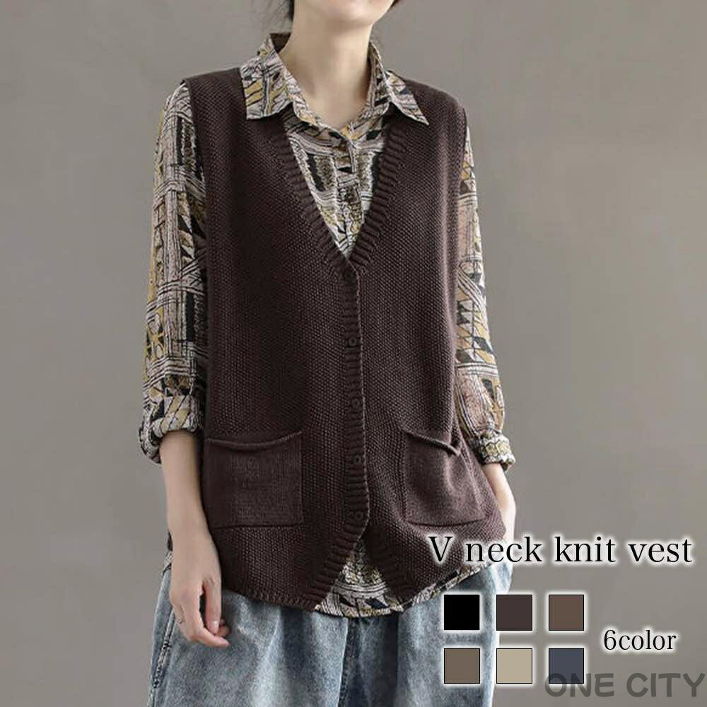ベスト レディース Vネックニットベスト シニア おしゃれ スポーツ 可愛い ウール キルト ブランド 秋 お年寄り 中綿 フリース ダウン ニット 羽毛 イン...