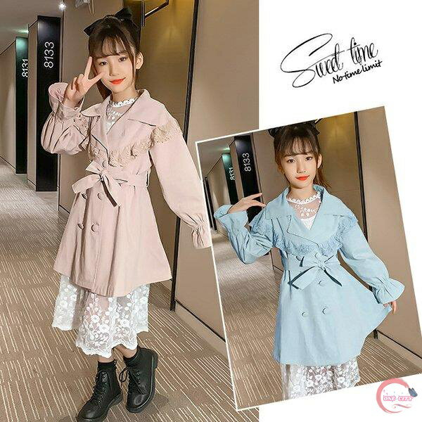 トレンチコート キッズ 子供服 女の子 春 秋 コート アウター ロングコート チュニック キッズコート スプリングコート ジャケット 防風 おしゃれ 可愛い 新品