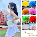 2個入 ポンポンチア ハンド フリーチアポンポン テープ メッキテープ チアガール コスプレ チアリーダー チアリーディング ダンス ぽんぽん 野球 応援グッズ...