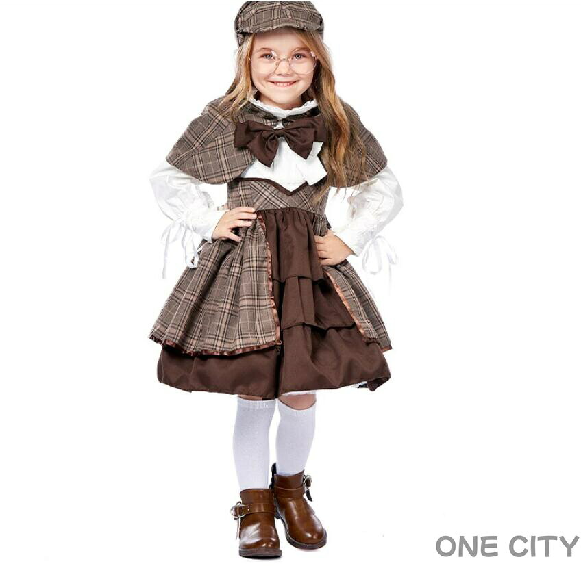 ハロウィン キッズ 子供服 探偵 イギリス シャーロック ホームズ コスプレ 衣装 コスプレ衣装 イ 仮装 発表会 幼稚園 保育園 パーティーグッズ コスチューム 仮装 女の子 可愛い演劇 XS S M L110cm 120cm 130cm 140cm 150cm 160cm 170 one-city-10028049 ONE CITY サンプル画像3