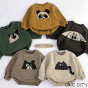 子供服 ニット セーター ベビー トップス 長袖 赤ちゃん 男の子 女の子 春 秋 冬 アウター 丸い襟 プルオーバー おしゃれ かわいい 動物柄 保温 軽量 ...