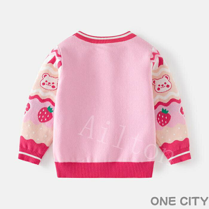 ニットセーター 女の子 キッズ 子供服 ニット 春秋冬 セーター 長袖 かわいい いち...