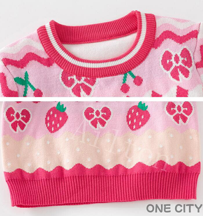 ニットセーター 女の子 キッズ 子供服 ニット 春秋冬 セーター 長袖 かわいい いち...