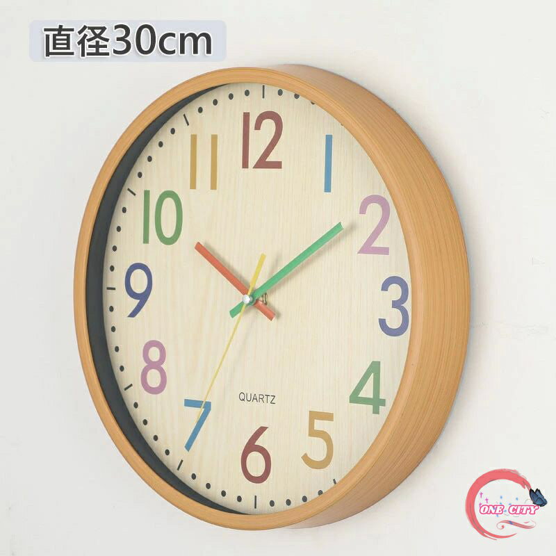 【限定500円OFF】掛け時計 時計 壁掛け 木目調 カラフル おしゃれ かわいい 人気 音がしない 連続秒針 静か 静音 見やすい ウォールクロック モダン インテリア時計 乾電池 寝室 リビング キッチン 子供 子供部屋 リビング 新築祝い 掛時計 壁掛け時計 新生活