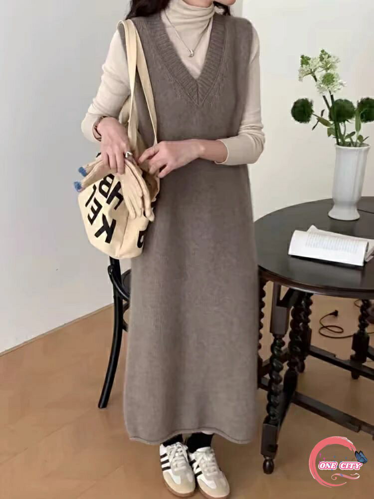 【送料無料】大きいサイズ マキシワンピース 冬 秋 ロング ワンピース 秋冬 レディース ニット ジャンパースカート