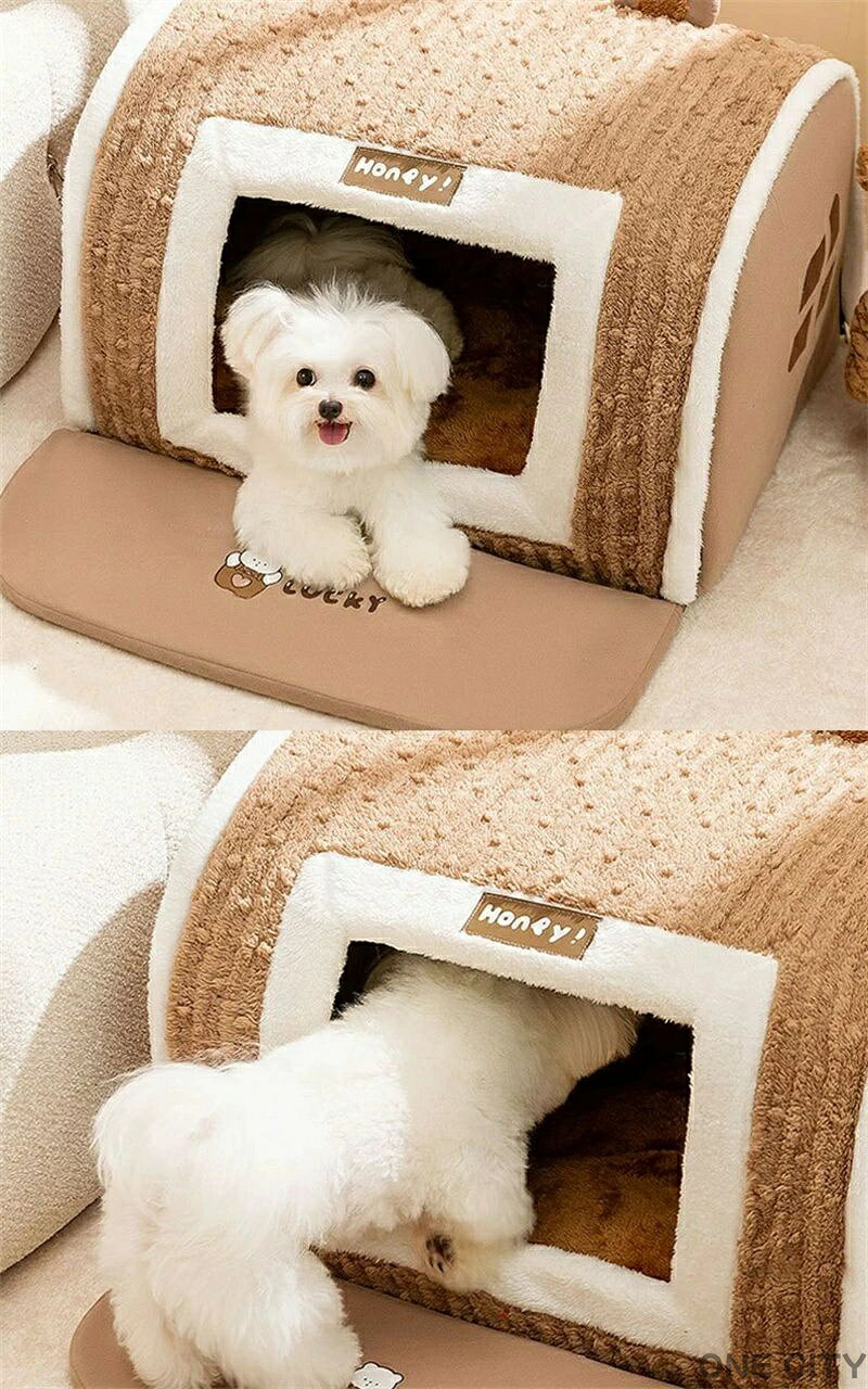 ペットハウス ドーム型 犬 ハウス ペットベッド 冬 洗える 暖かい 猫 犬 小型犬 大...