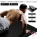 3点セット ヨガマット 185*61cm 極厚 高密度NBR ヨガマット トレーニングマット 収納ポーチ付き 厚手 フィットネスマット 痛くない ピラティス マ...