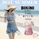 水着 ビキニ 韓国 小胸 レディース 女の子 体型カバー ビキニ スカート ショーツパンツ 2点セット セクシー フリル フレアスカート 可愛い お洒落 お腹 お尻 太もも カバーアップ パッド付き 露出控えめ ピンク グレー 韓国風 高校生 大学生 プール 海 旅行 M L XL UVカート