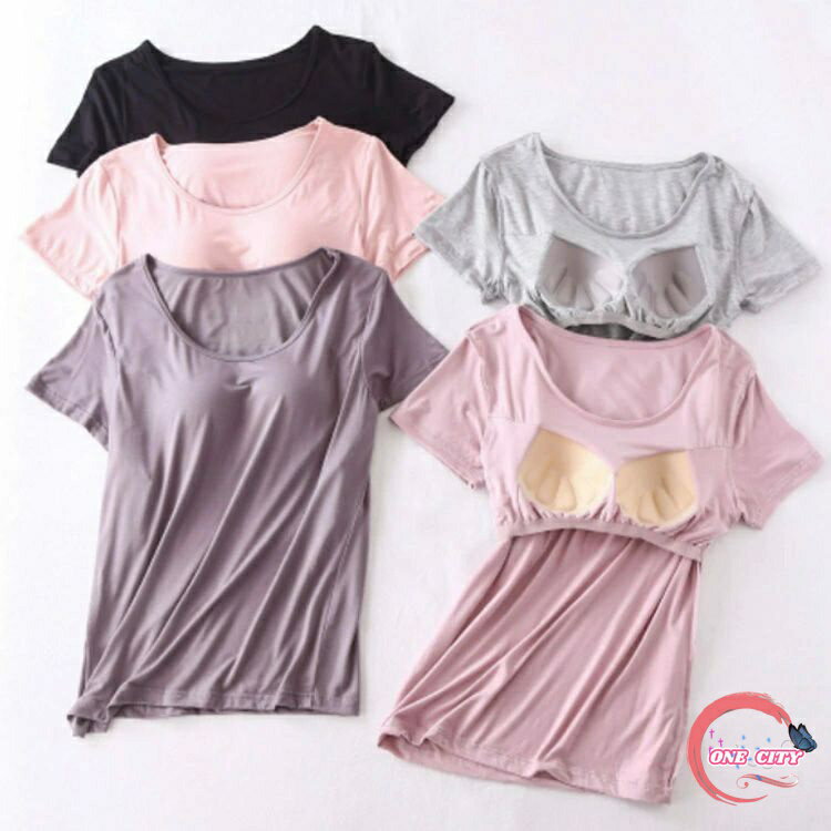 【送料無料】tシャツ インナー ブラ付き パッド付き 寝巻き 部屋着 ナイトウェア ルームウェア セットアップ 半袖 レディース パジャマ 2