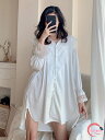 【送料無料】レディースファッション ルームウェア パジャマ Tシャツ 白シャツ ミニ丈 ショート丈 袖あり 長袖 袖レース Vネック レース