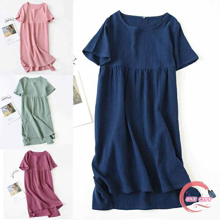 【送料無料 】 ダブルガーゼ パジャマ レディース ルームウェア 半袖 綿100% 部屋着 ワンピース ルームワンピース 肌に優しい コットン100 ガーゼ ミ...