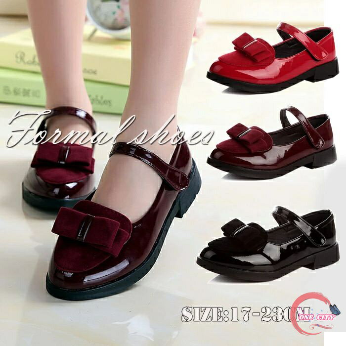 シューズ フォーマル靴 女の子 チャイルド 子供靴 シューズ ジュニア ブラック ワインレッド レッド ス..
