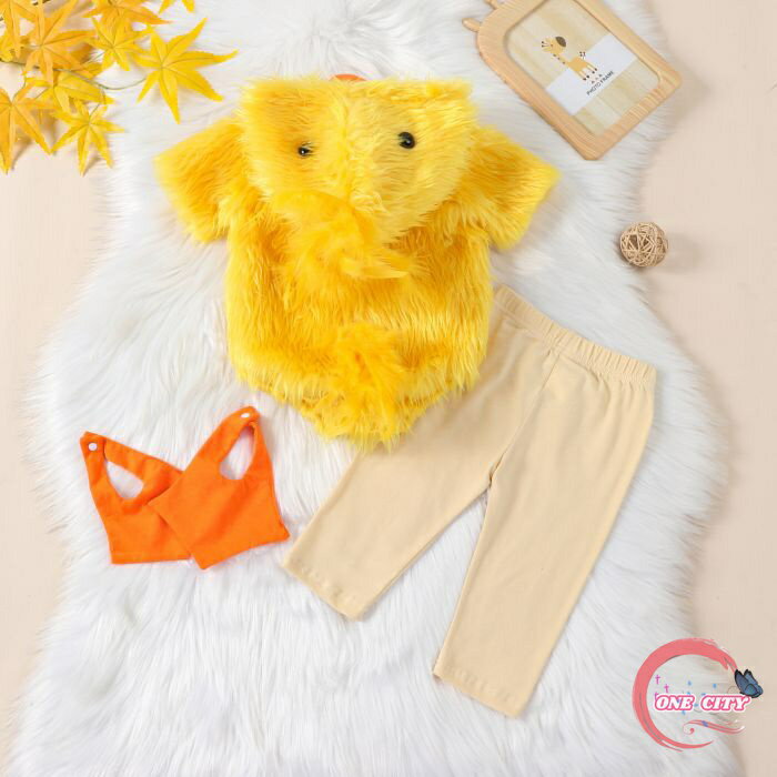 赤ちゃん 着ぐるみ ひよこ ベビー ハロウィン 仮装 コスチューム 衣装 男の子 女の子 動物 アニマル ロンパース 新生児 長袖 出産祝い 可愛い パーティー 人気 萌え カバーオール フード付き パジャマ 撮影 3