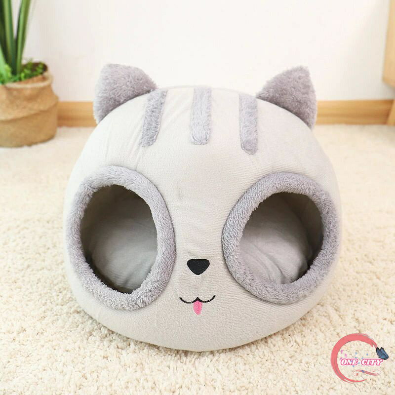 猫ハウス 猫ベッド 猫の友社 ドーム型 通気性お昼寝 ベッド 四季通用 おしゃれ 丈夫 可愛い猫耳型 ペッ..