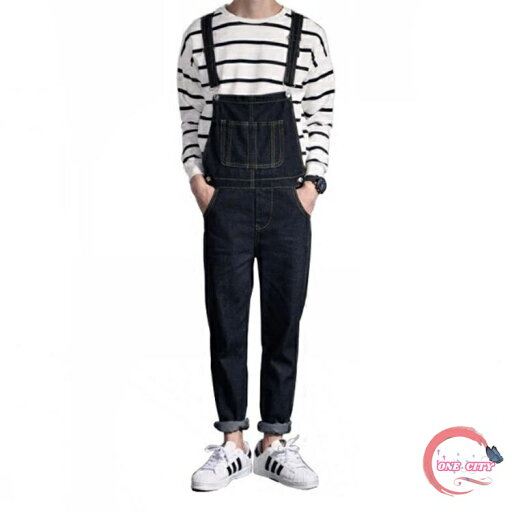 【限定500円OFF】サロペットパンツ メンズ デニム 大きいサイズ ゆったり ダメージ加工 重ね着 レイヤード オールインワン 春 夏 秋 2019春新作