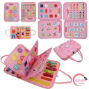 モンテッソーリ おもちゃ 男の子 女の子 1/2/3/4/5歳 ビジーボード 知育玩具 動かす 紐通し 靴紐結び ボタン ジッパー 指先 数字 アルファベット 幼児 学習 教育 入園準備 誕生日